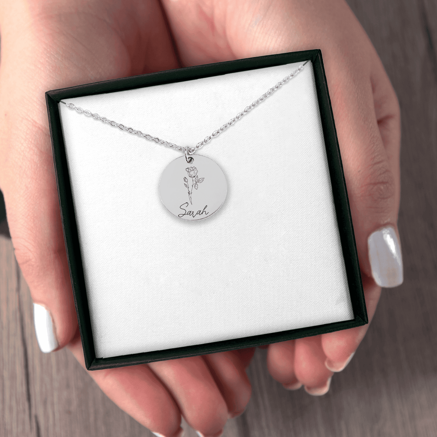 Name & Birth Flower Necklace