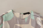 Fabiana Filippi Multicolor Silk Long Sleeves Round Neck Top Blouse