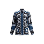 Versace Blue Silk Shirt