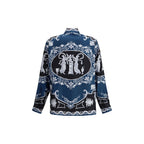 Versace Blue Silk Shirt
