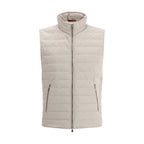 Brunello Cucinelli Beige Polyester Sleveless Jacket