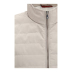 Brunello Cucinelli Beige Polyester Sleveless Jacket