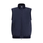 Brunello Cucinelli Blue Polyester Sleveless Jacket