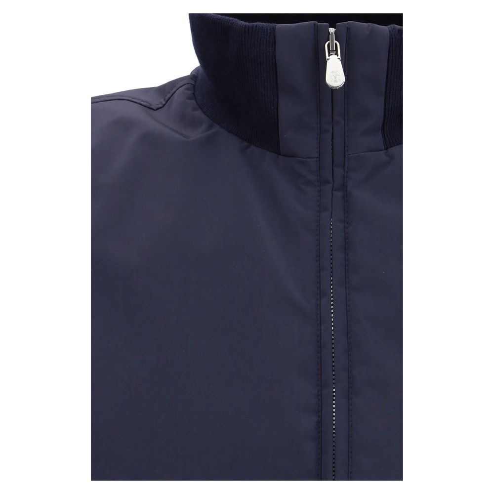 Brunello Cucinelli Blue Polyester Sleveless Jacket