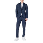 Mulish Blue Cotton Two-Piece Suit
