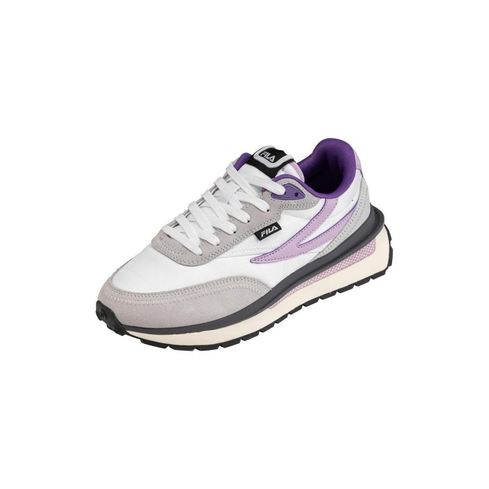 Fila White Textile Athletic Sneakers