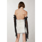 Patrizia Pepe Silver Nylon Cocktail Dress