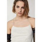Patrizia Pepe Silver Nylon Cocktail Dress