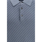 Brioni Blue Cotton Polo Shirt