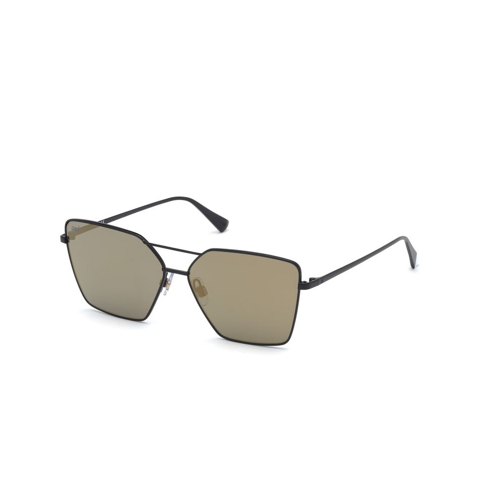 WEB EYEWEAR Black Metal Sunglasses