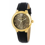 DEVOTA & LOMBA Black Leather Dress Watch