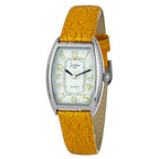 JUSTINA Orange Leather Dress Watch