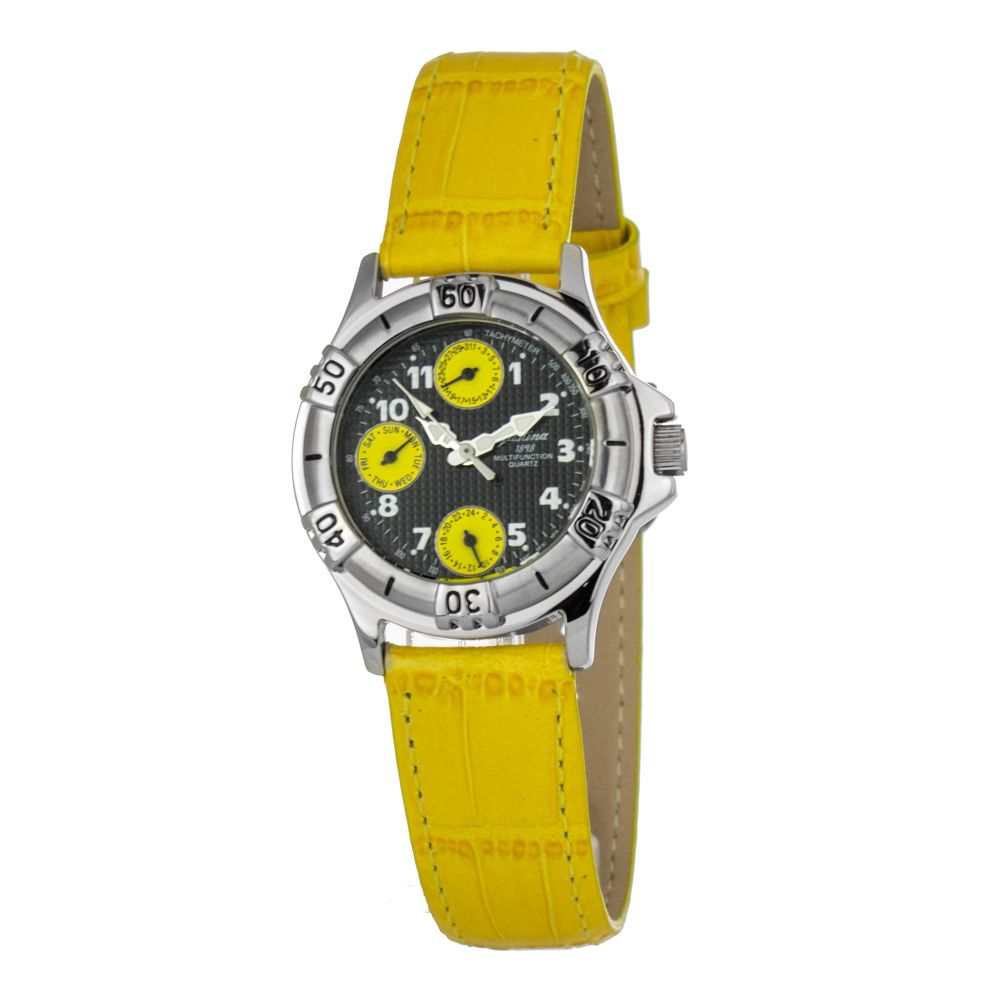 JUSTINA Bicolor Leather Dress Watch