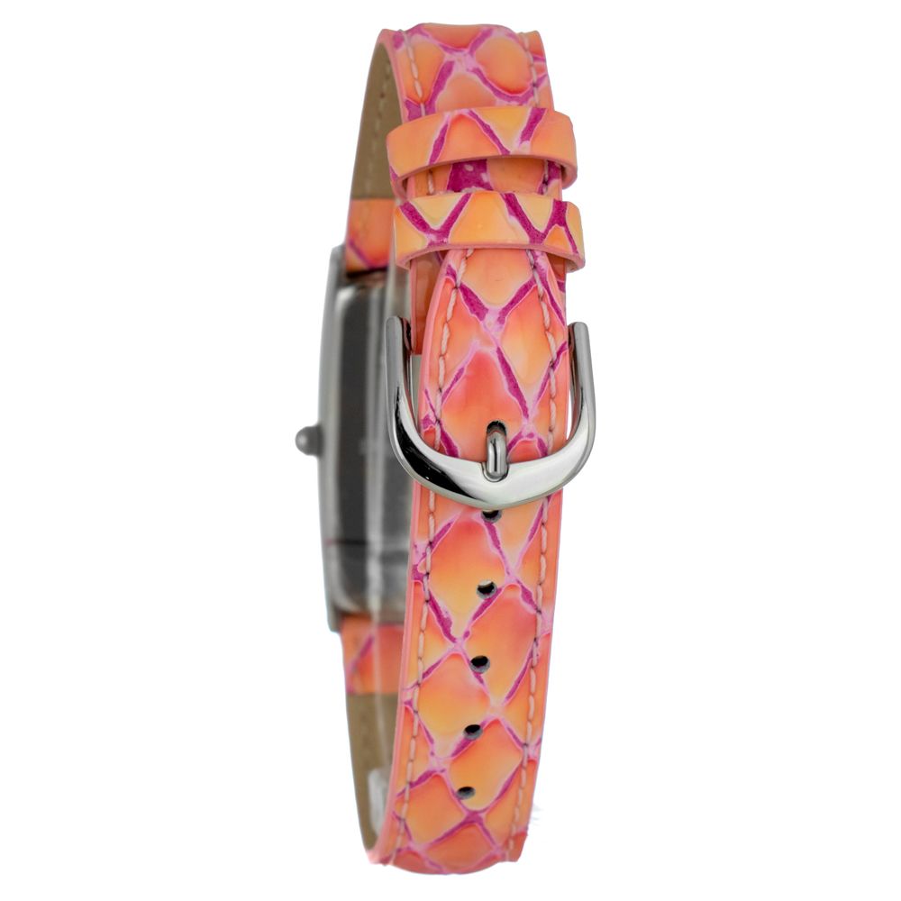JUSTINA Bicolor Leather Dress Watch