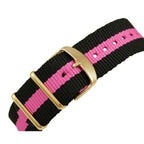 DEVOTA & LOMBA Black Nylon Dress Watch