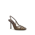 LE SILLA Brown Calf Leather Bos Taurus Platform Pumps