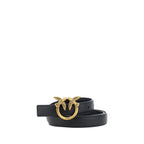 PINKO Black Calf Leather Bos Taurus Regular Belt
