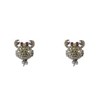 Lancaster Black Silver Earrings