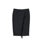 Brunello Cucinelli Gray Virgin Wool Long Skirt