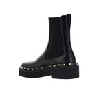 Valentino Garavani Black Calfskin Flat Boots