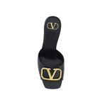 Valentino Garavani Black Calfskin Platform Sandals
