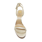 Valentino Garavani Gold Leather Stiletto Heel Sandals