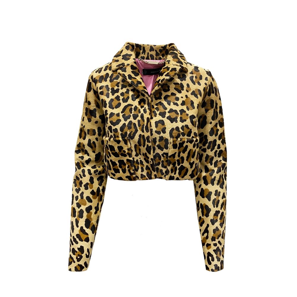 Dsquared² Brown Calfskin Coat