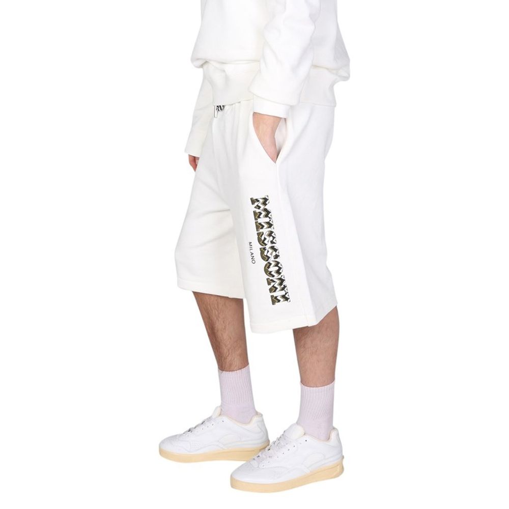 Missoni White Cotton Bermuda Shorts