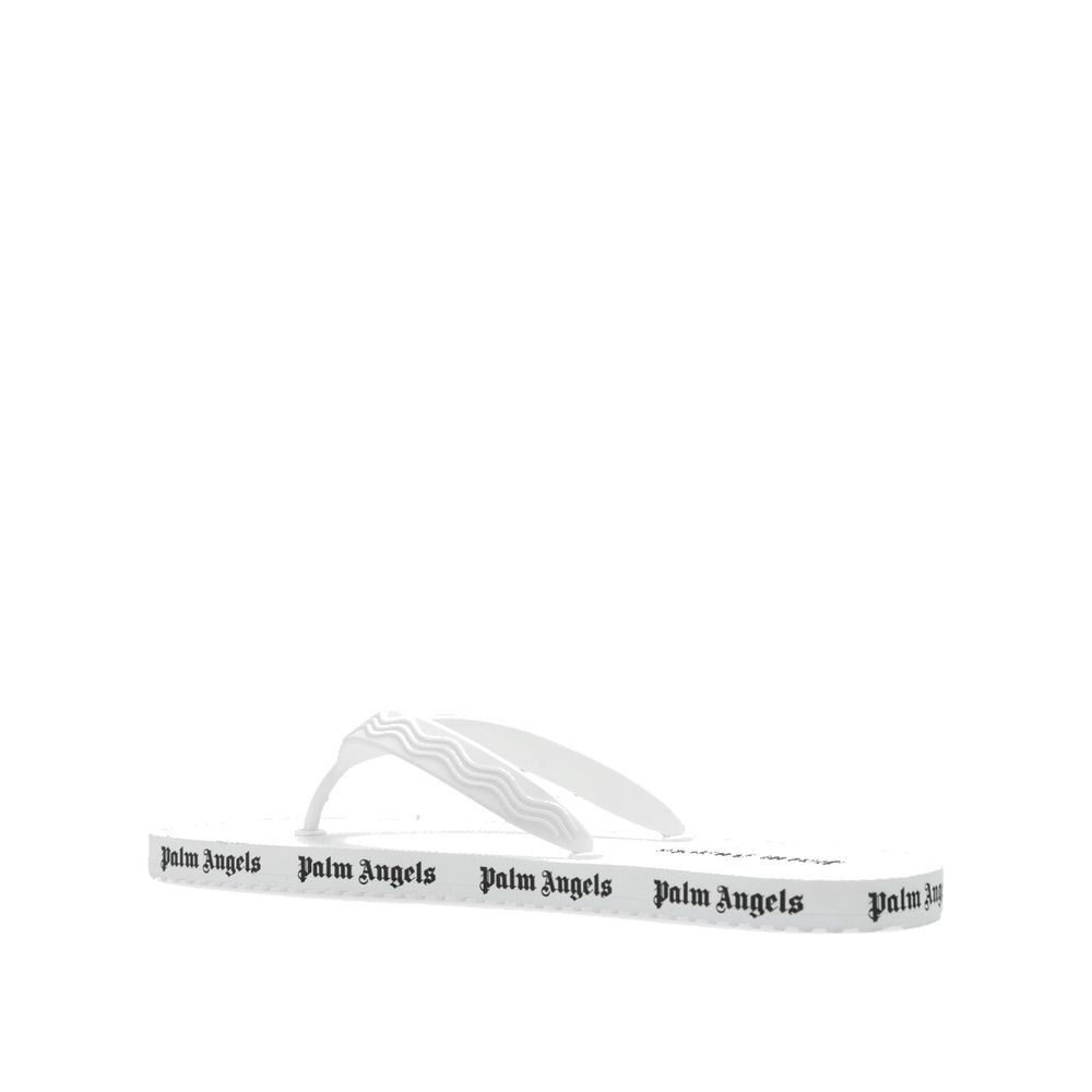 Palm Angels White Rubber Slides