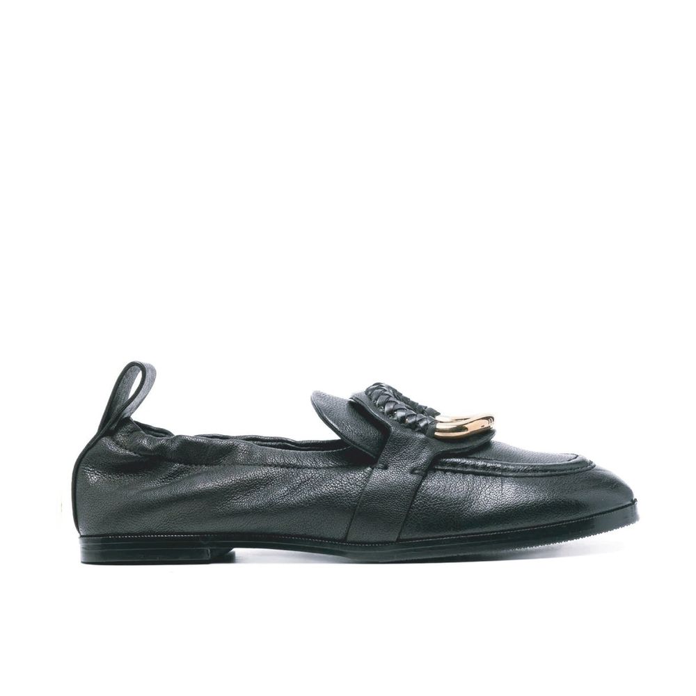 See By Chloé Black Calfskin Moccassin