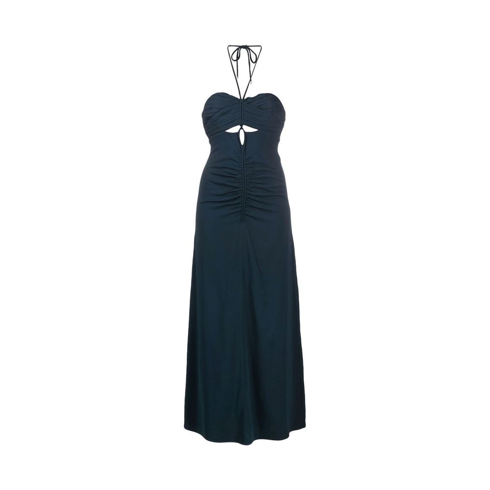 Self-Portrait Gray Viscose Casual Dress