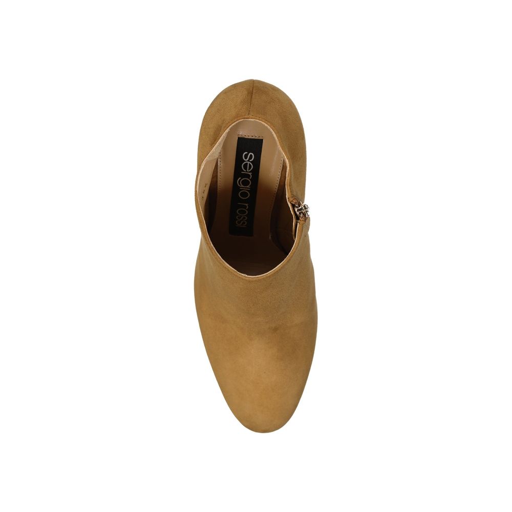 Sergio Rossi Brown Calfskin Ankle Boots
