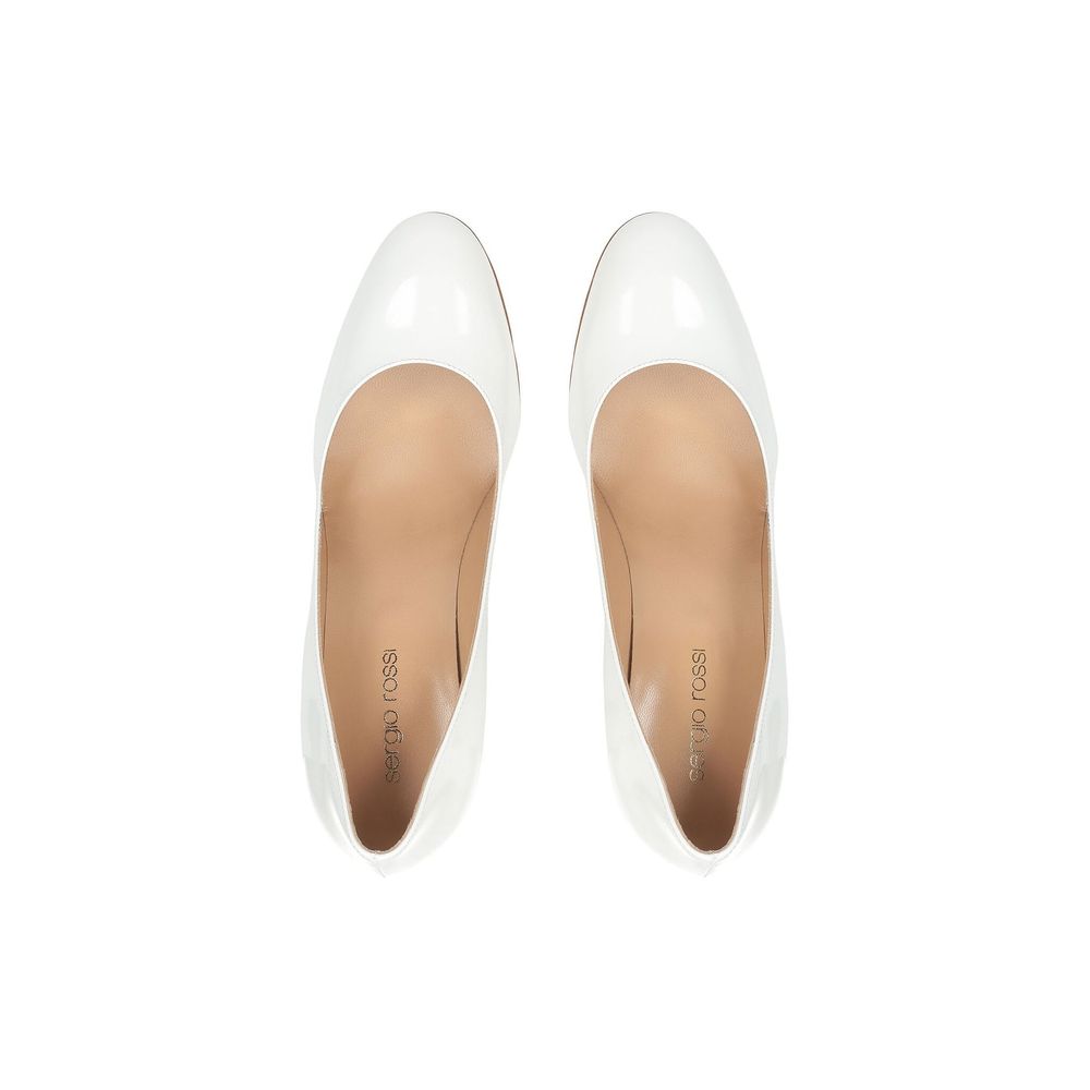 Sergio Rossi White Calfskin Pumps
