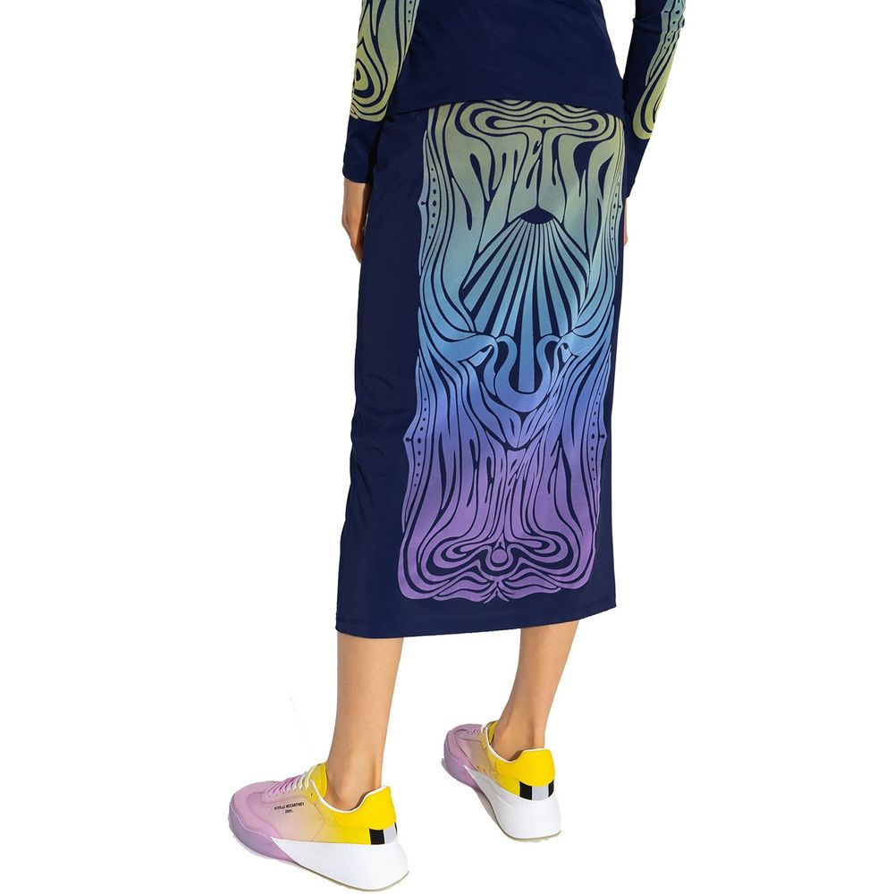 Stella McCartney Blue Polyamide Midi Skirt