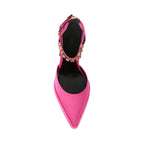 Versace Multicolor Satin Platform Pumps