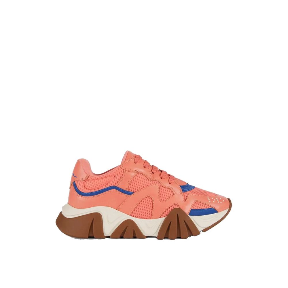 Versace Orange Leather Chunky Sneakers