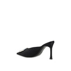 Amina Muaddi Black Silk Mules