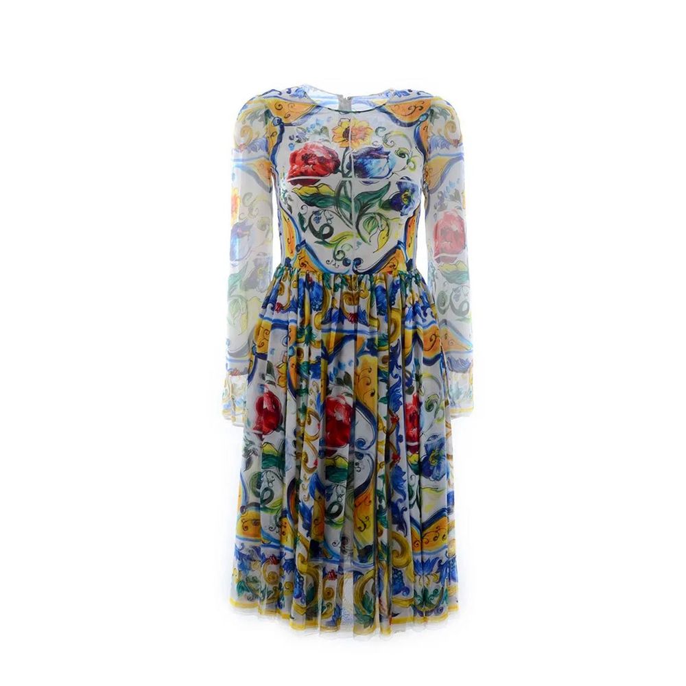 Dolce & Gabbana White Silk Casual Dress