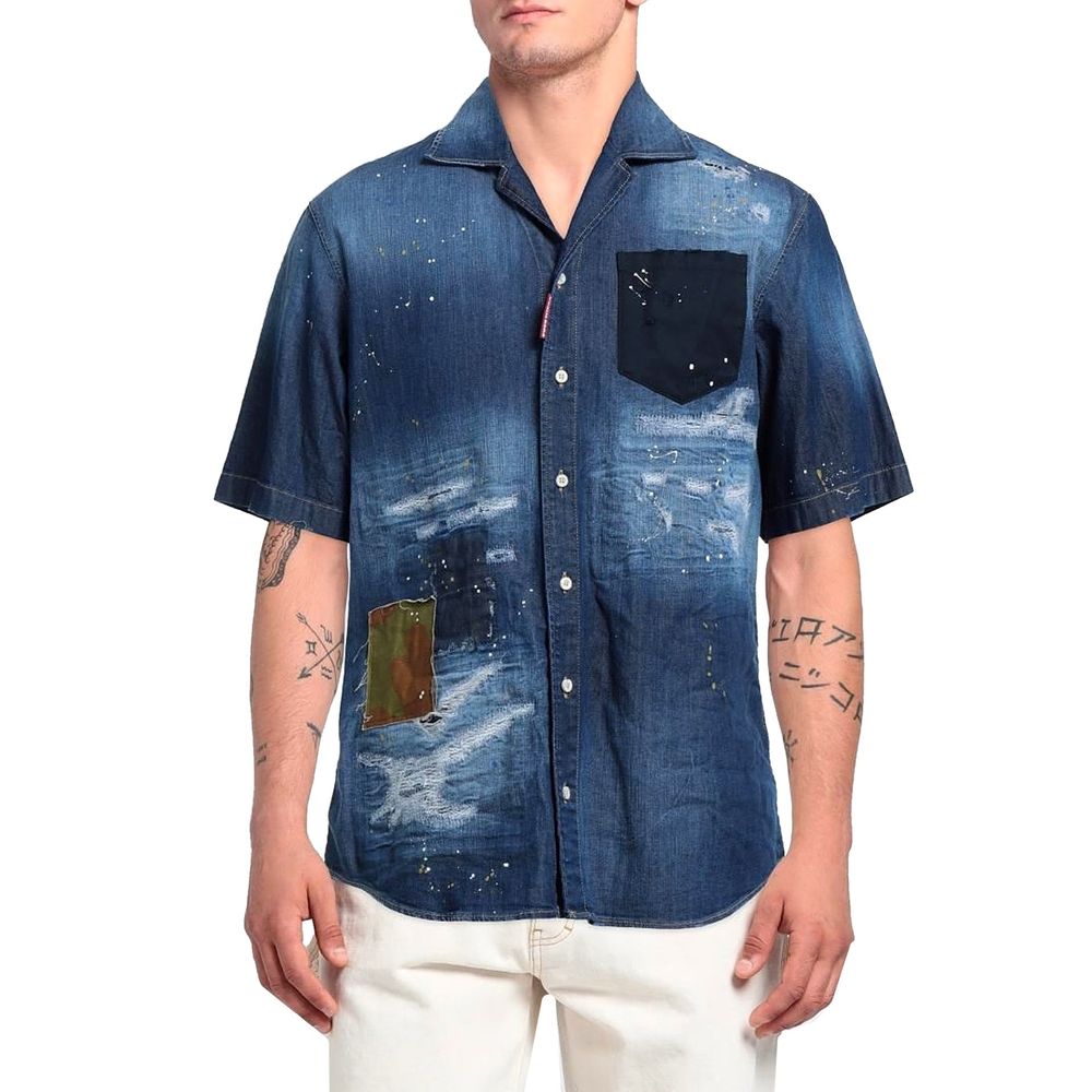 Dsquared² Blue Denim Shirt