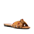 Saint Laurent Brown Leather Slides