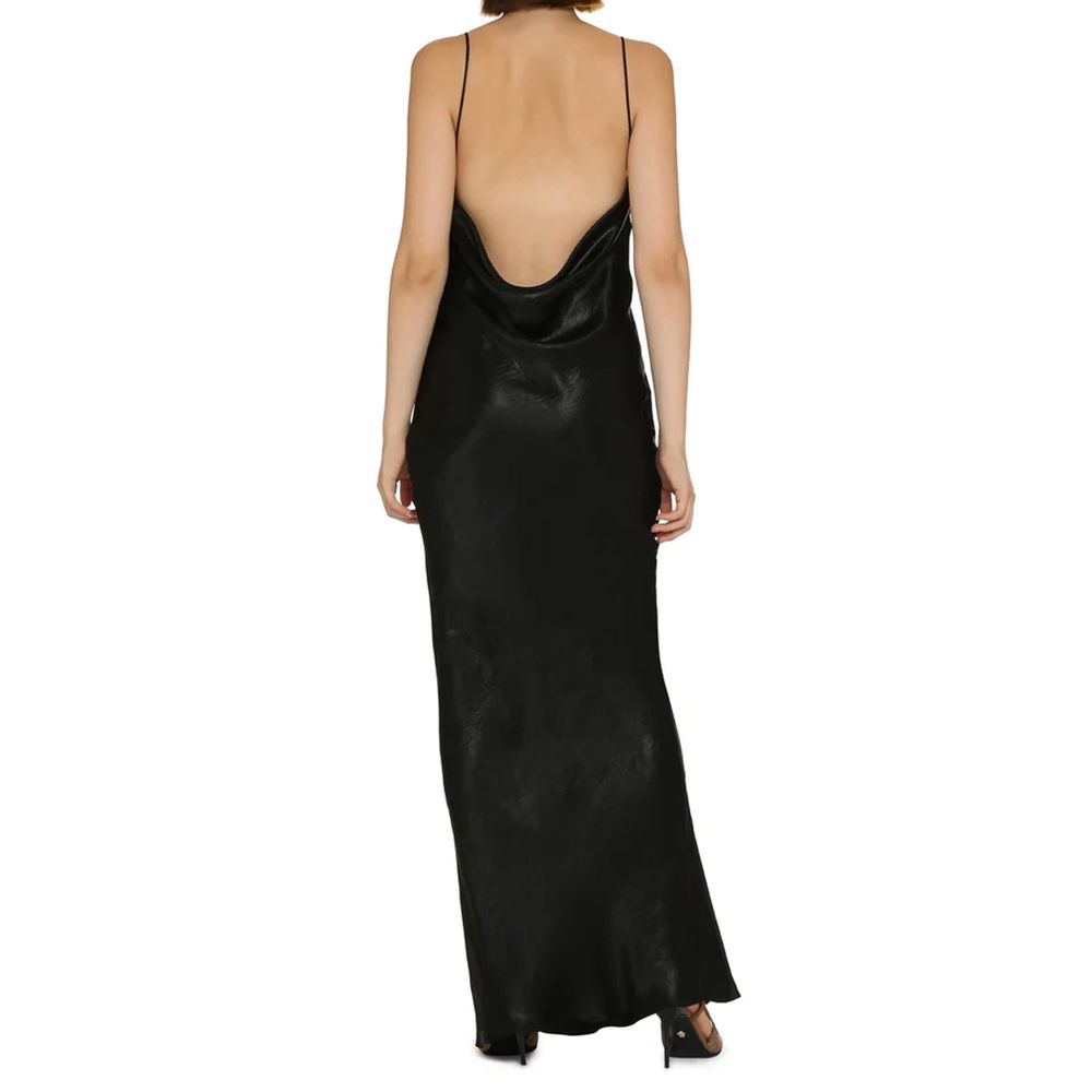 Saint Laurent Black Acetate Casual Dress