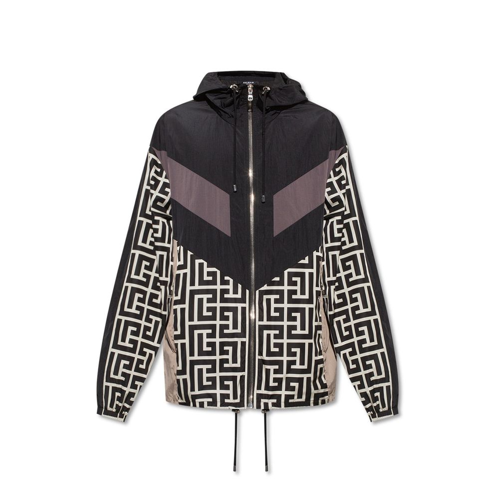 Balmain Black Nylon Shell Jacket