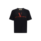 Valentino Black Cotton T-Shirt