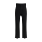 Valentino Black Wool Oves Aries Dress Pants