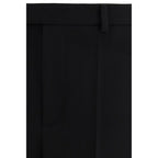 Valentino Black Wool Oves Aries Dress Pants