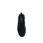Santoni Black Calf Leather Bos Taurus Low Top Sneakers