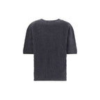 Lisa Yang Grey Cashmere Short Sleeve Sweater