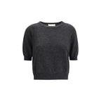 Lisa Yang Gray Fleece Wool T-Shirt