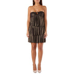 Met Gold Viscose Short Dress