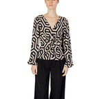 Jacqueline De Yong Beige Polyester Blouse